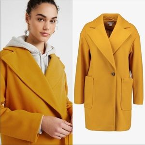 Topshop Mustard Carly Coat  [U7K]
